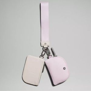 Lululemon Dual Pouch Wristlet NWT Meadowsweet Pink and White Opal